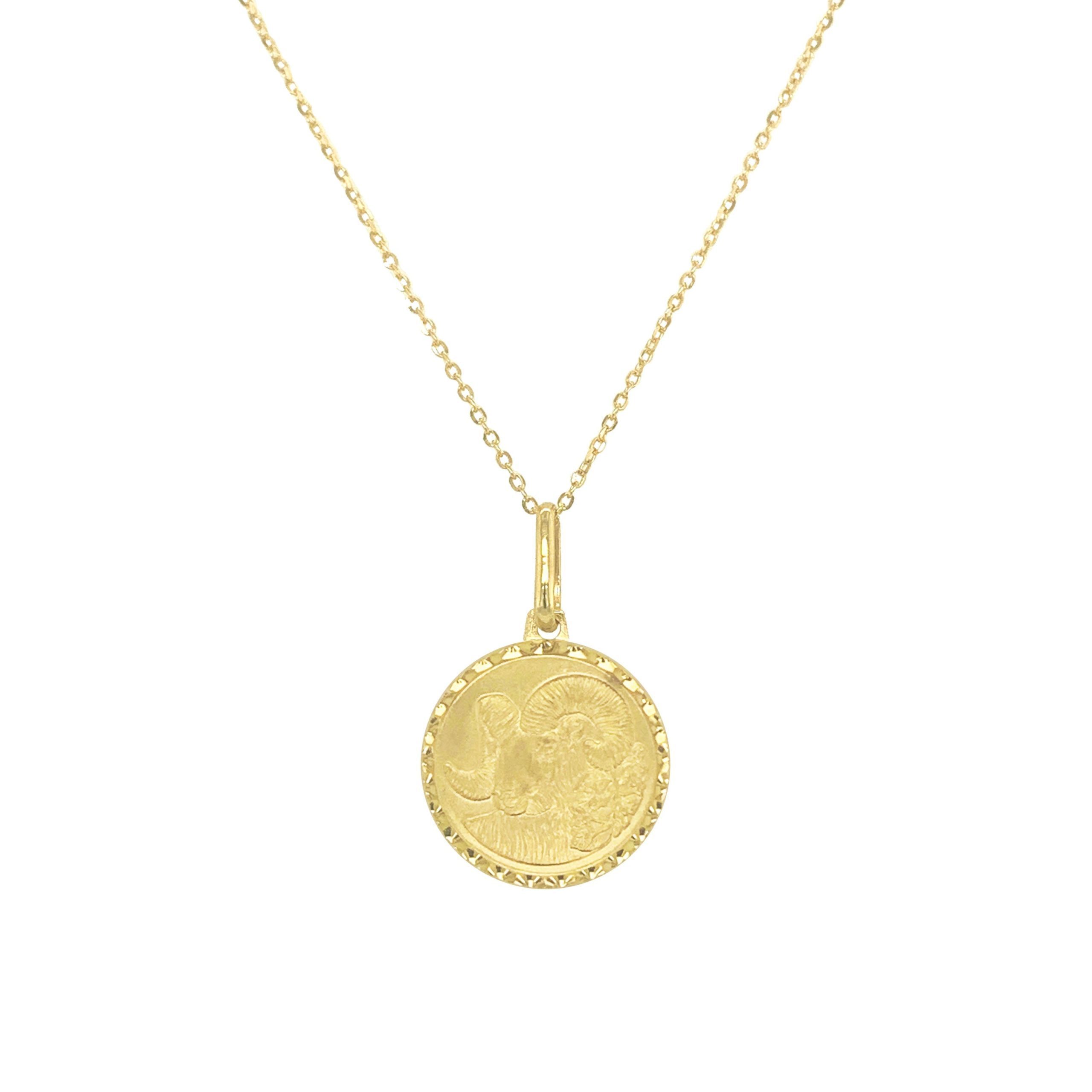 Zodiac Aries Necklace In 14k Yellow Gold